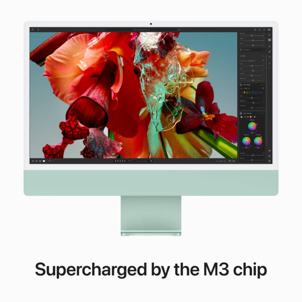 24-inch iMac with Retina 4.5K display: Apple M3 chip with 8-core CPU and 8-core GPU, 256GB SSD - Green (MQRA3B/A) - Image 4